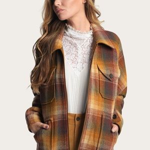 Frye Jordyn Plaid Coat XS